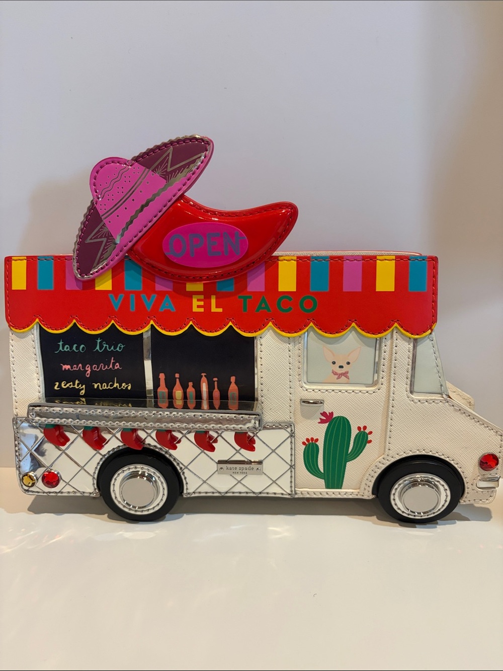 Kate Spade Viva El Taco Kids Taco Truck Clutch - Red & Pink